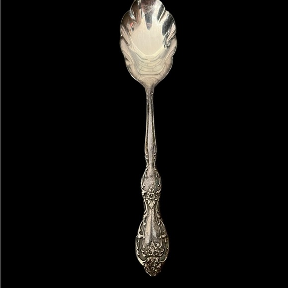 Vintage WM International Silverplate Ornate Serving Spoon Replacement - Picture 2 of 9